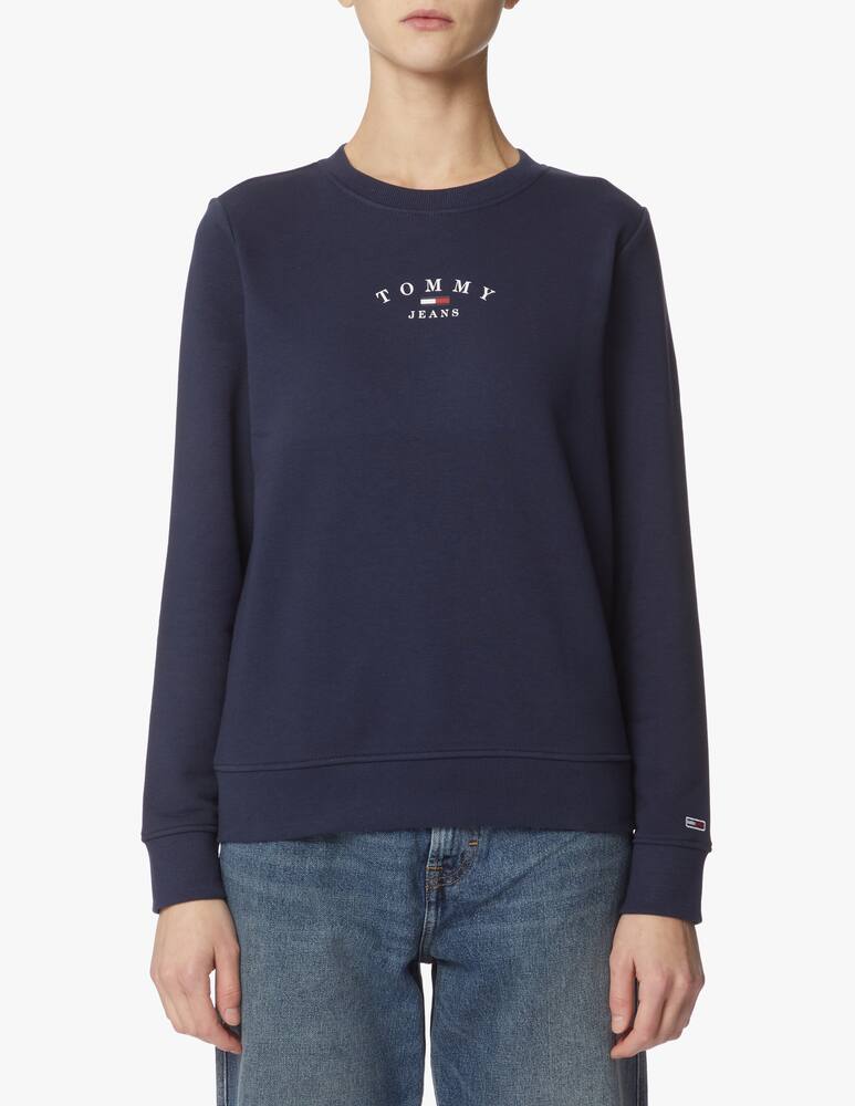 rinascente Tommy Jeans Felpa girocollo con logo - blu