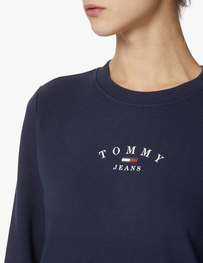 rinascente Tommy Jeans Felpa girocollo con logo - blu