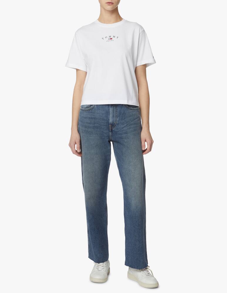 rinascente Tommy Jeans Cotton t-shirt with logo - white