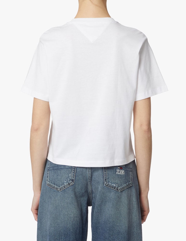 Tommy Jeans T-shirt in cotone con logo - bianco - immagine 3 Tommy Jeans T-shirt in cotone con logo - bianco - immagine 3
