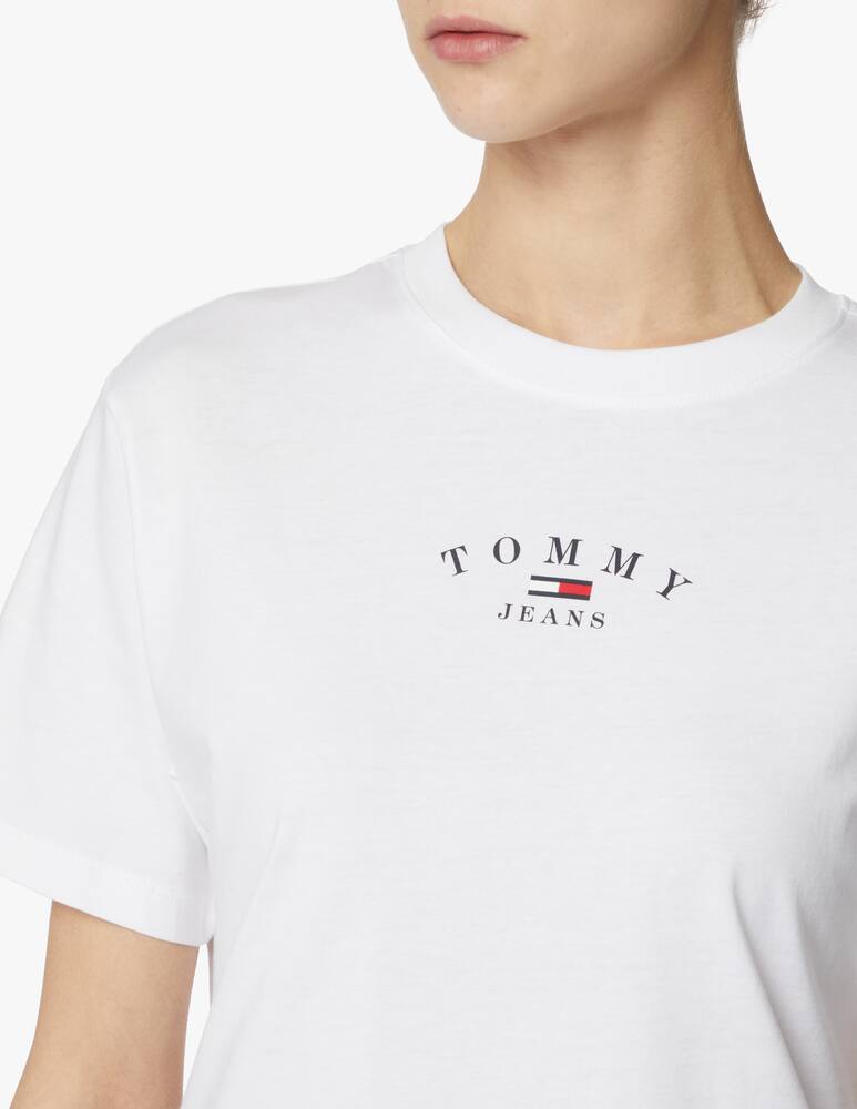rinascente Tommy Jeans Cotton t-shirt with logo - white