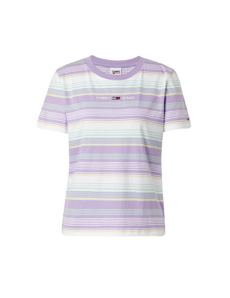 rinascente Tommy Jeans Cotton t-shirt with stripes - lilac