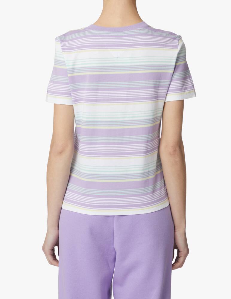 rinascente Tommy Jeans Cotton t-shirt with stripes - lilac