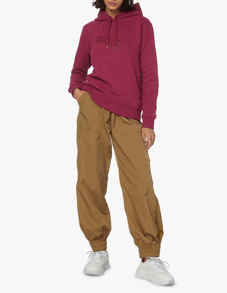 Tommy Hilfiger Felpa in cotone con cappuccio con logo - rosso - immagine 2 Tommy Hilfiger Felpa in cotone con cappuccio con logo - rosso - immagine 2