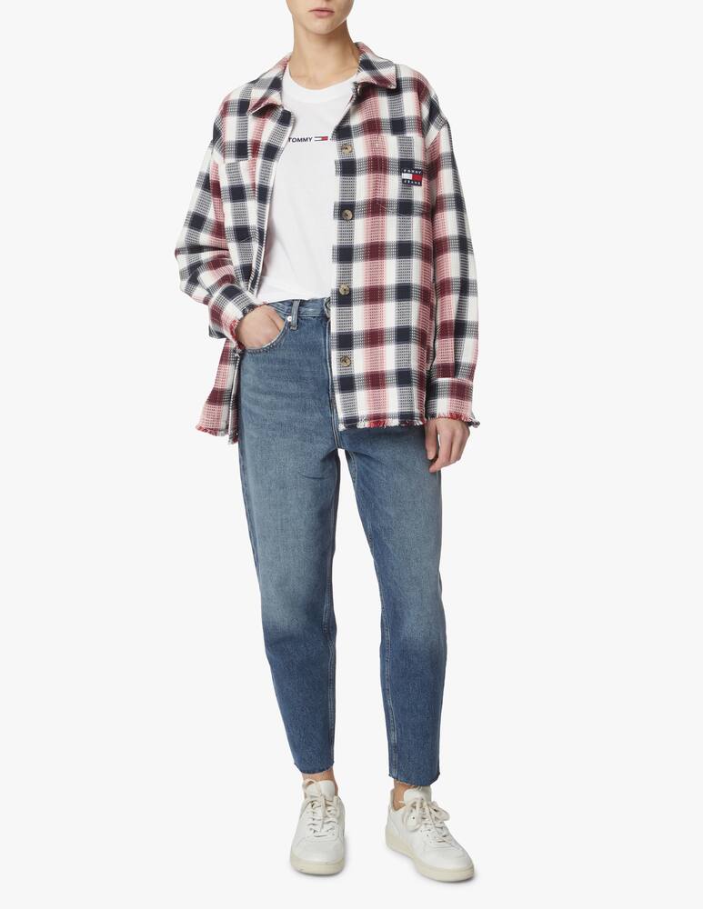 rinascente Tommy Jeans Camicia in cotone motivo check - rosso