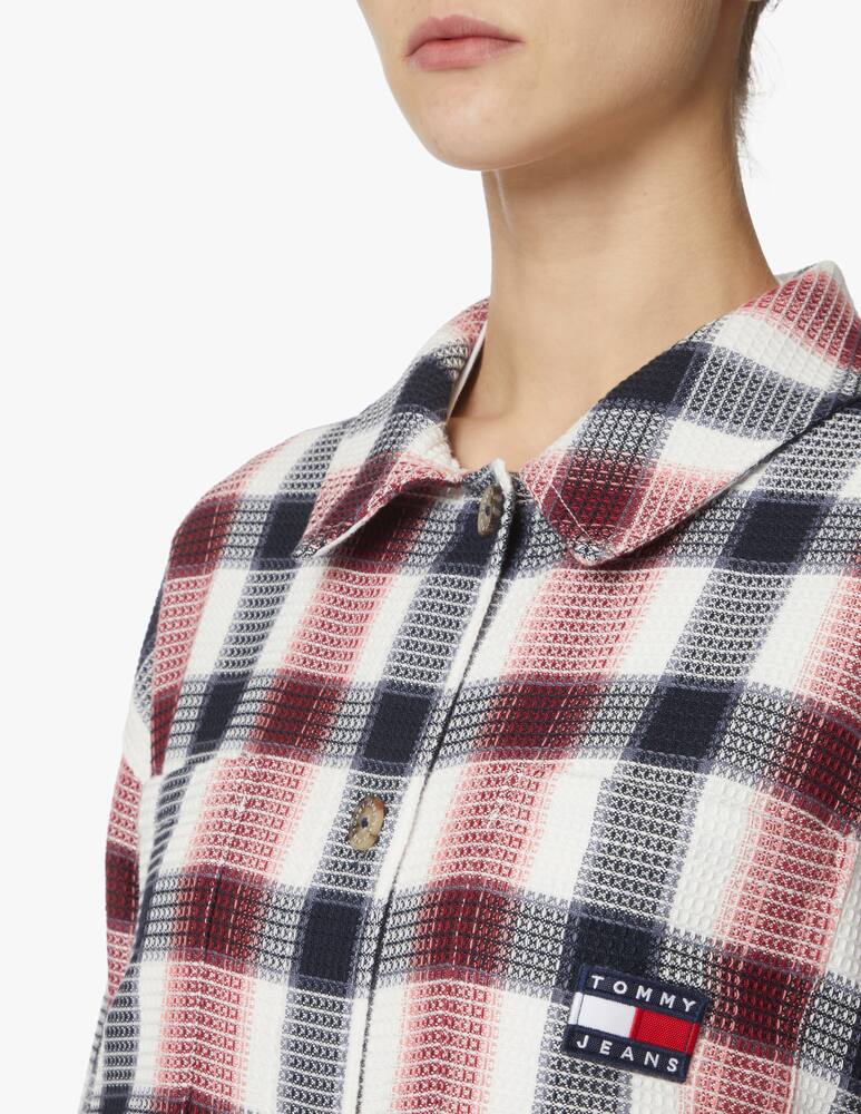 rinascente Tommy Jeans Camicia in cotone motivo check - rosso