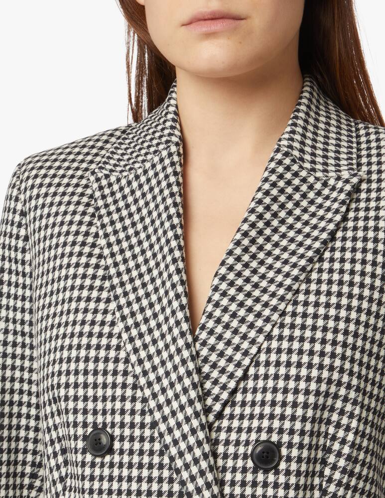rinascente Tommy Hilfiger Double-breasted blazer with pied de poule print - blue