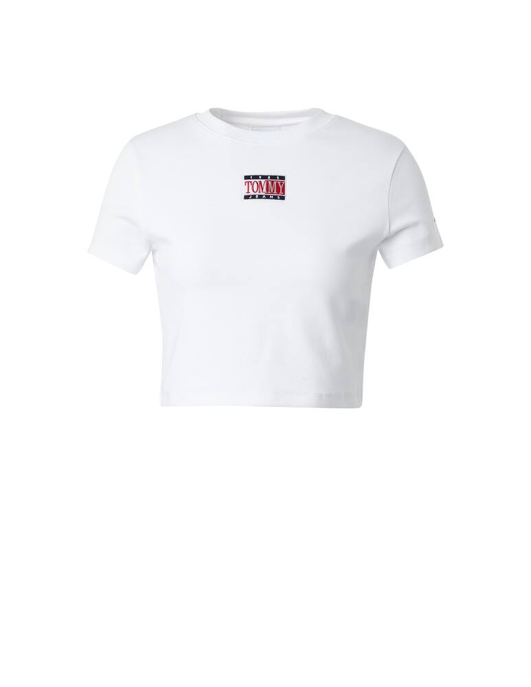 rinascente Tommy Jeans Cotton t-shirt with logo - white