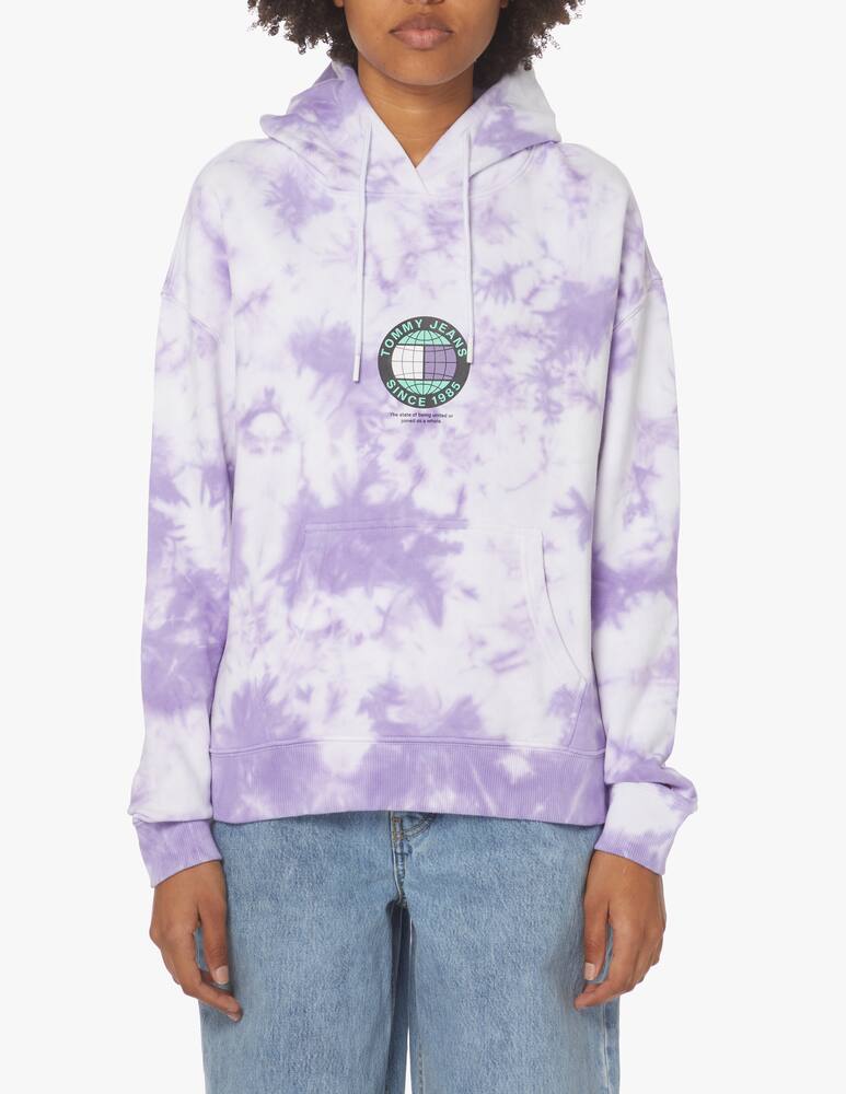 Tommy Jeans Felpa con cappuccio tie-dye - lilla - immagine 1 Tommy Jeans Felpa con cappuccio tie-dye - lilla - immagine 1