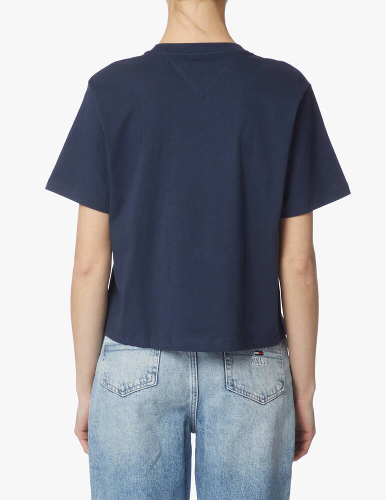 rinascente Tommy Jeans Cotton t-shirt with logo - blue