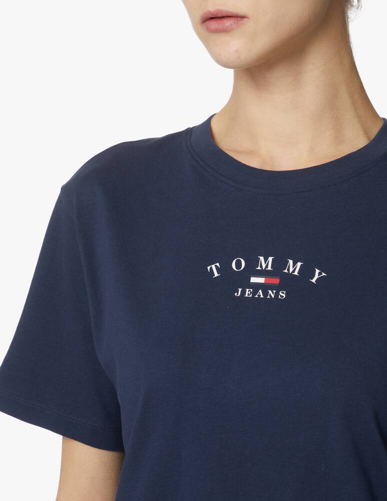 rinascente Tommy Jeans Cotton t-shirt with logo - blue