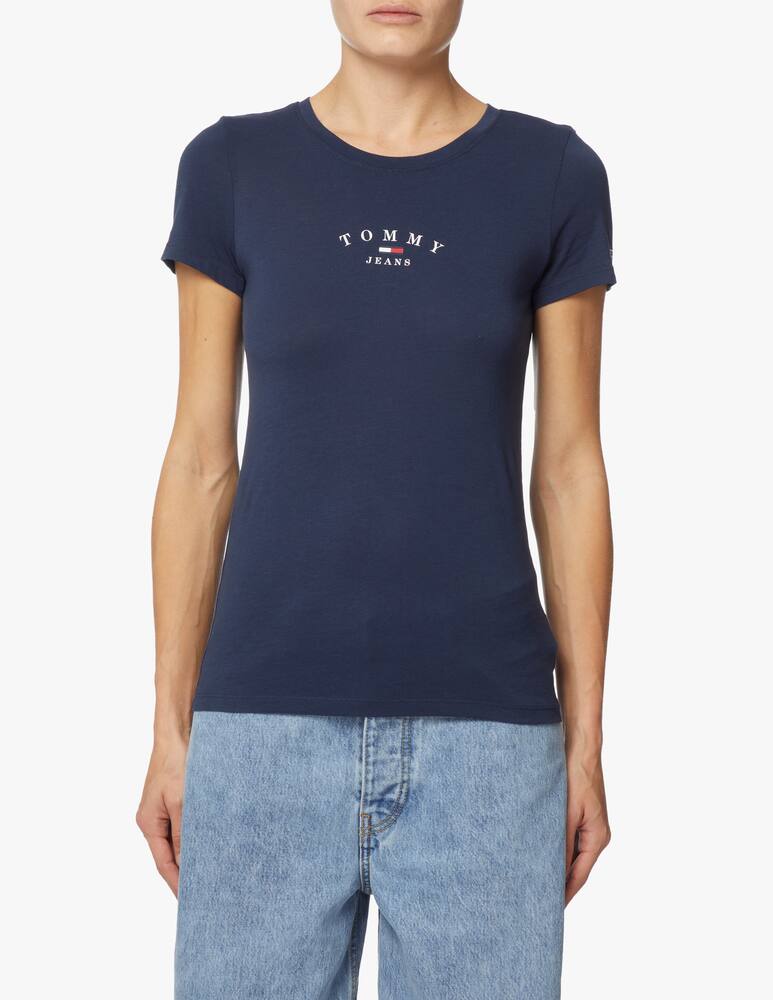 rinascente Tommy Jeans Cotton t-shirt with logo - blue