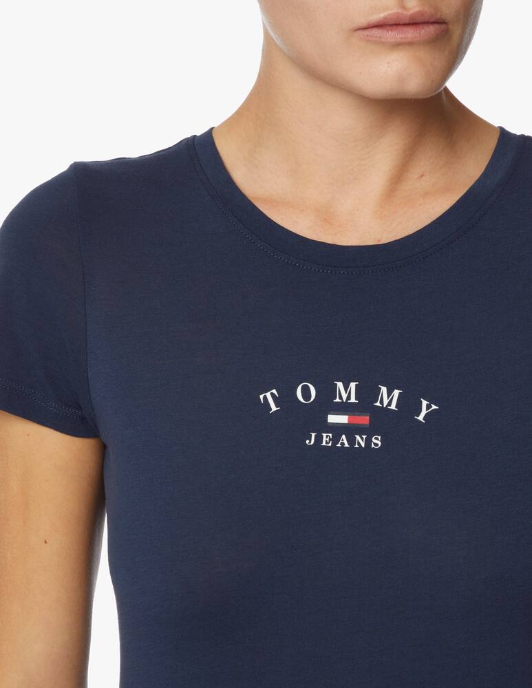 rinascente Tommy Jeans Cotton t-shirt with logo - blue