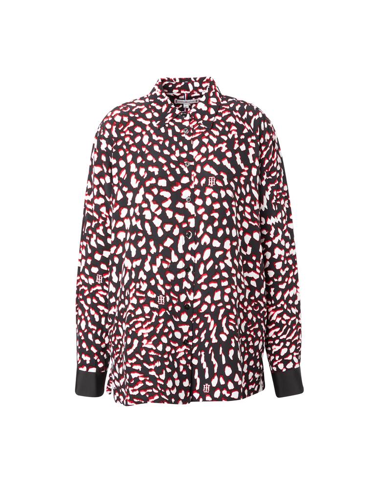 rinascente Tommy Hilfiger Blusa con stampa animalier - nero