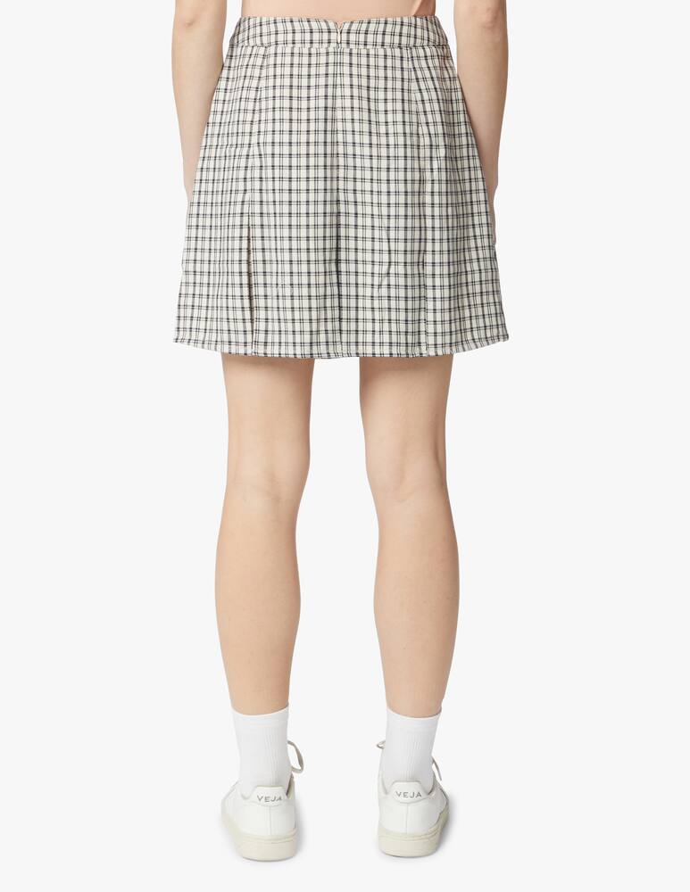 rinascente Tommy Jeans Check mini skirt - white