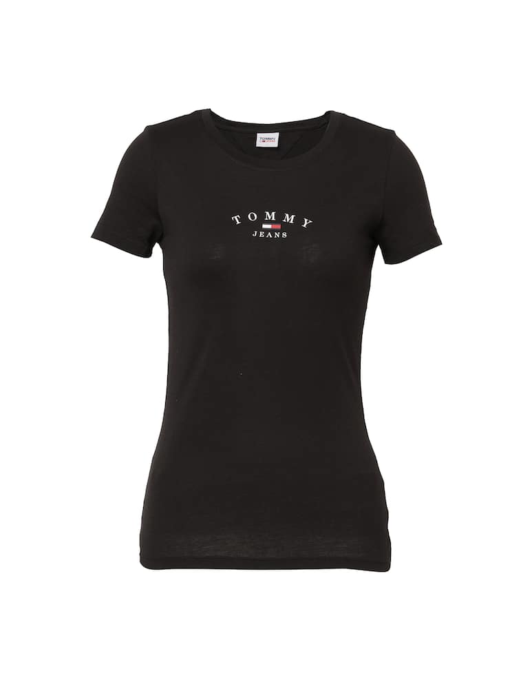 rinascente Tommy Jeans T-shirt in cotone con logo - nero