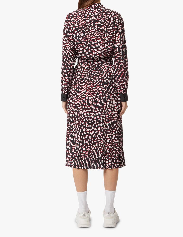rinascente Tommy Hilfiger Midi dress animal printed - black