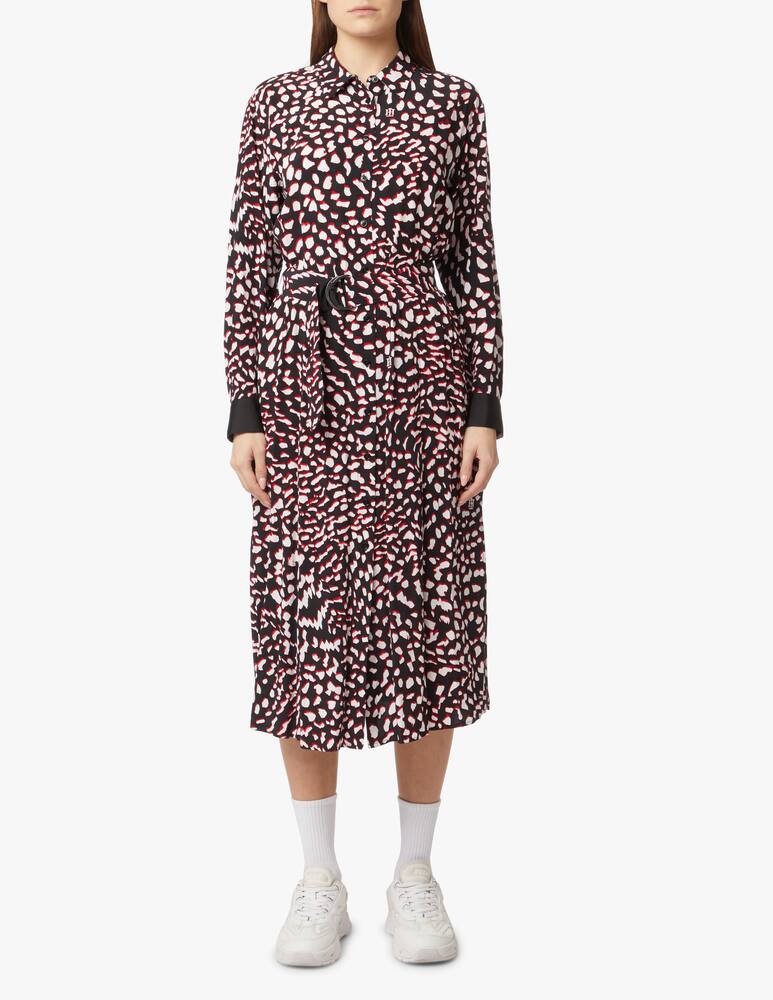 rinascente Tommy Hilfiger Midi dress animal printed - black