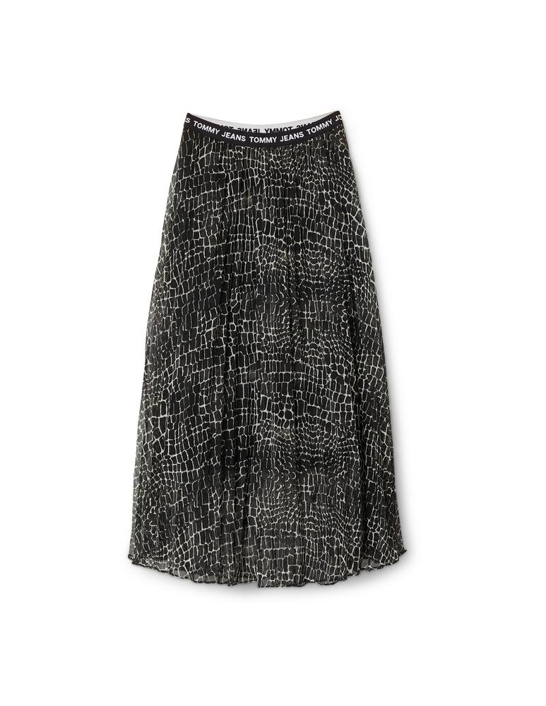 rinascente Tommy Jeans Gonna maxi con stampa lucertola - nero