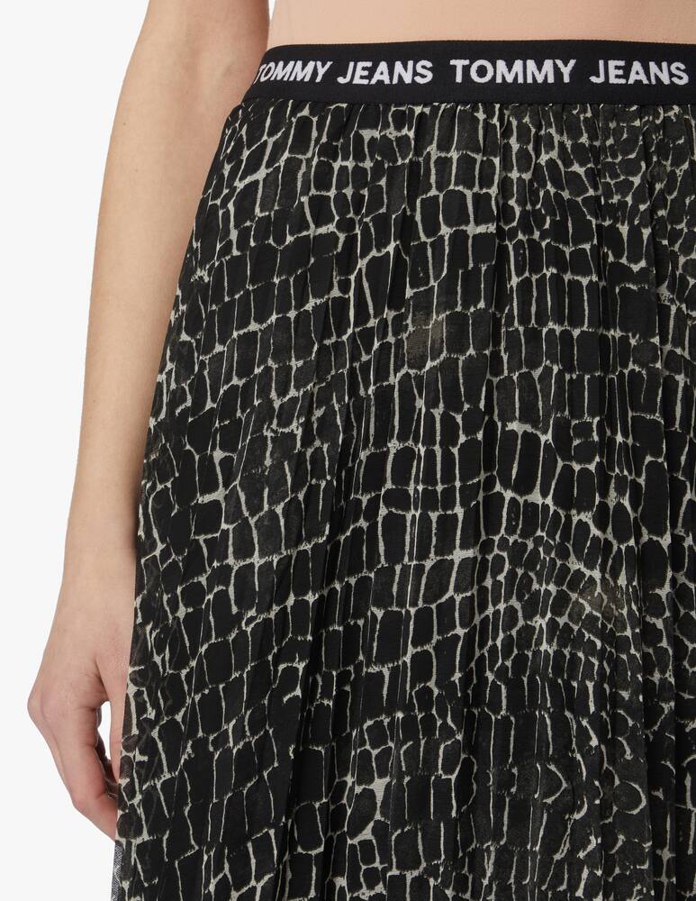 rinascente Tommy Jeans Gonna maxi con stampa lucertola - nero