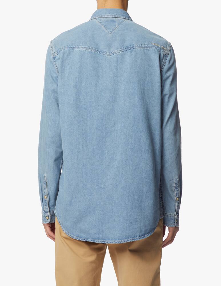 rinascente Tommy Jeans Camicia manica lunga in denim western - blu