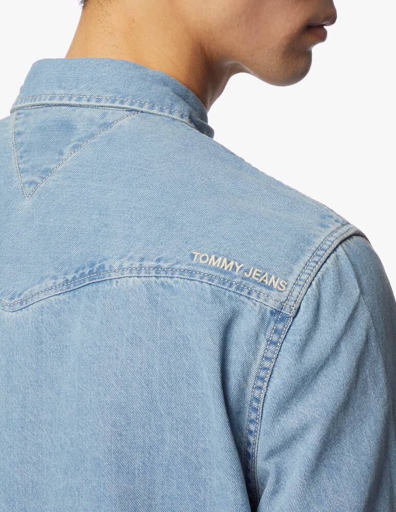 Tommy Jeans Camicia manica lunga in denim western - blu - immagine 4 Tommy Jeans Camicia manica lunga in denim western - blu - immagine 4