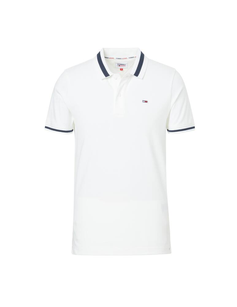 rinascente Tommy Jeans Large profile short sleeve polo - white