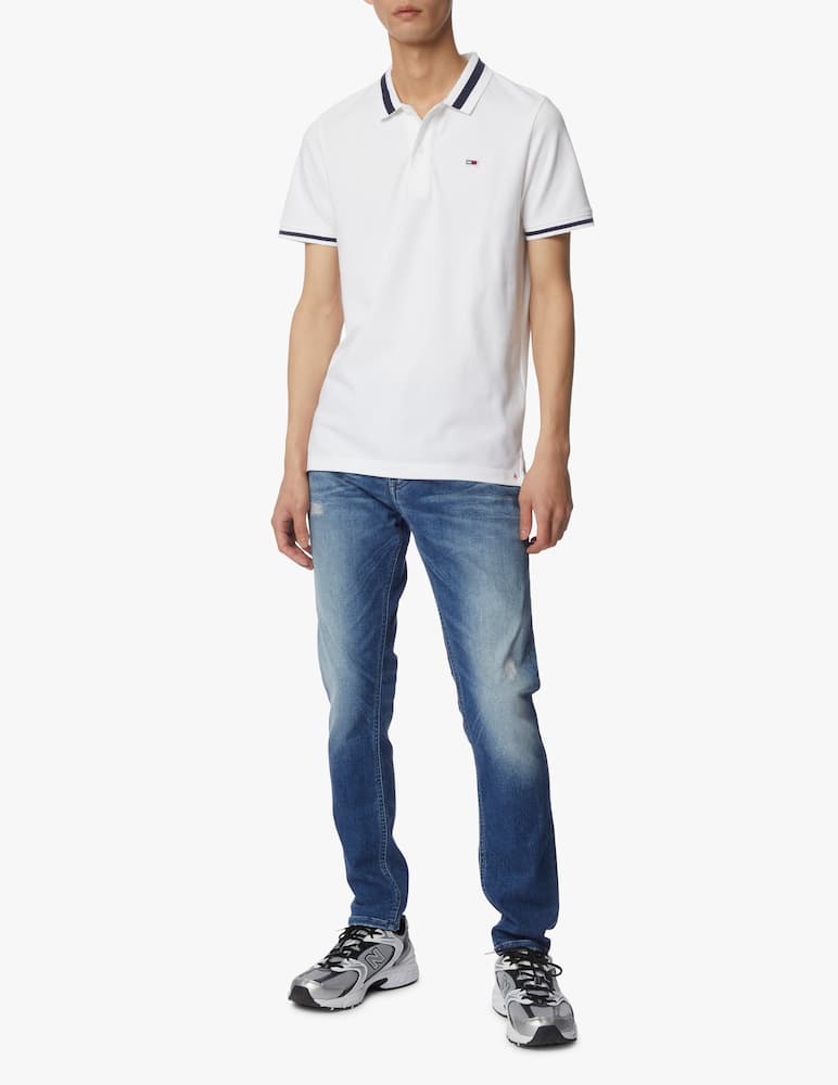 rinascente Tommy Jeans Large profile short sleeve polo - white