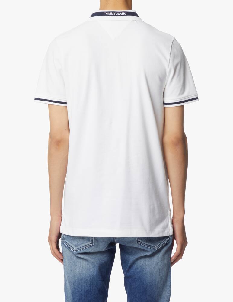 rinascente Tommy Jeans Large profile short sleeve polo - white