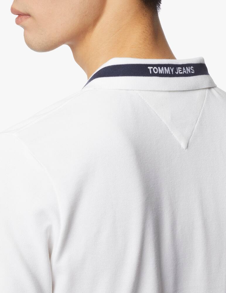rinascente Tommy Jeans Large profile short sleeve polo - white