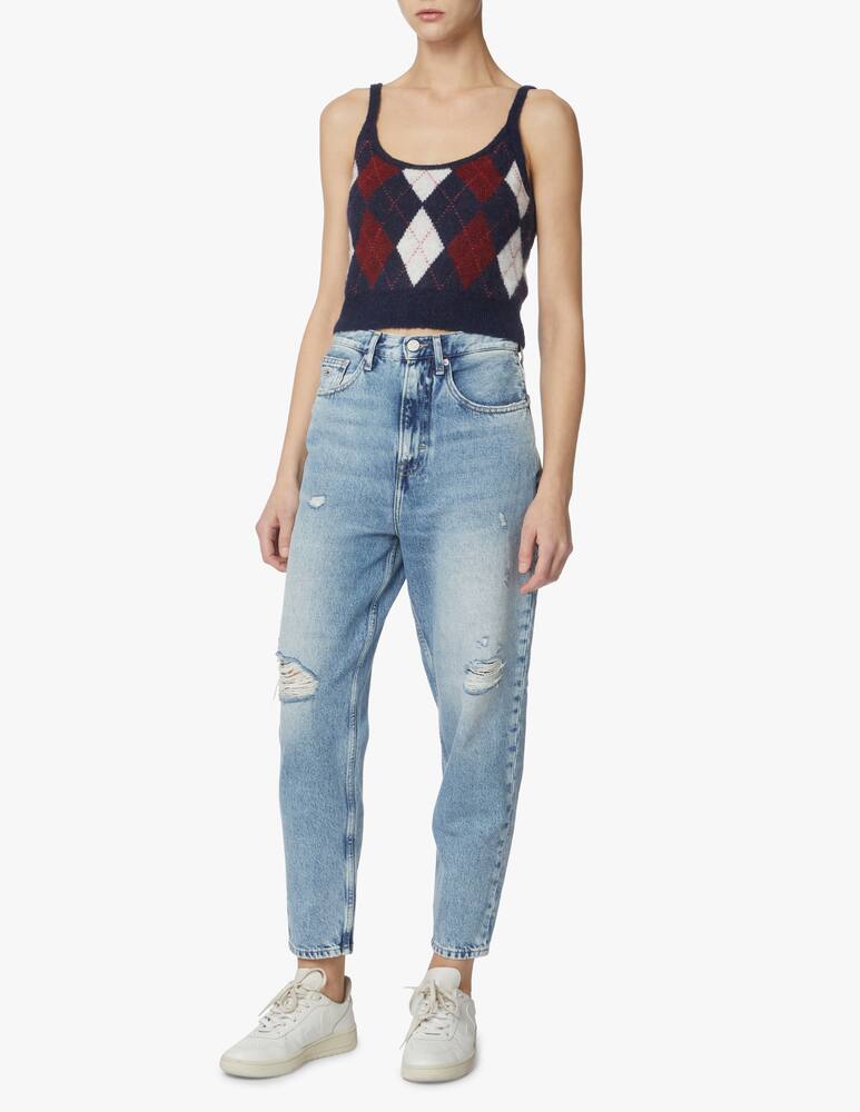 Tommy Jeans Crop top in maglia - blu - immagine 2 Tommy Jeans Crop top in maglia - blu - immagine 2