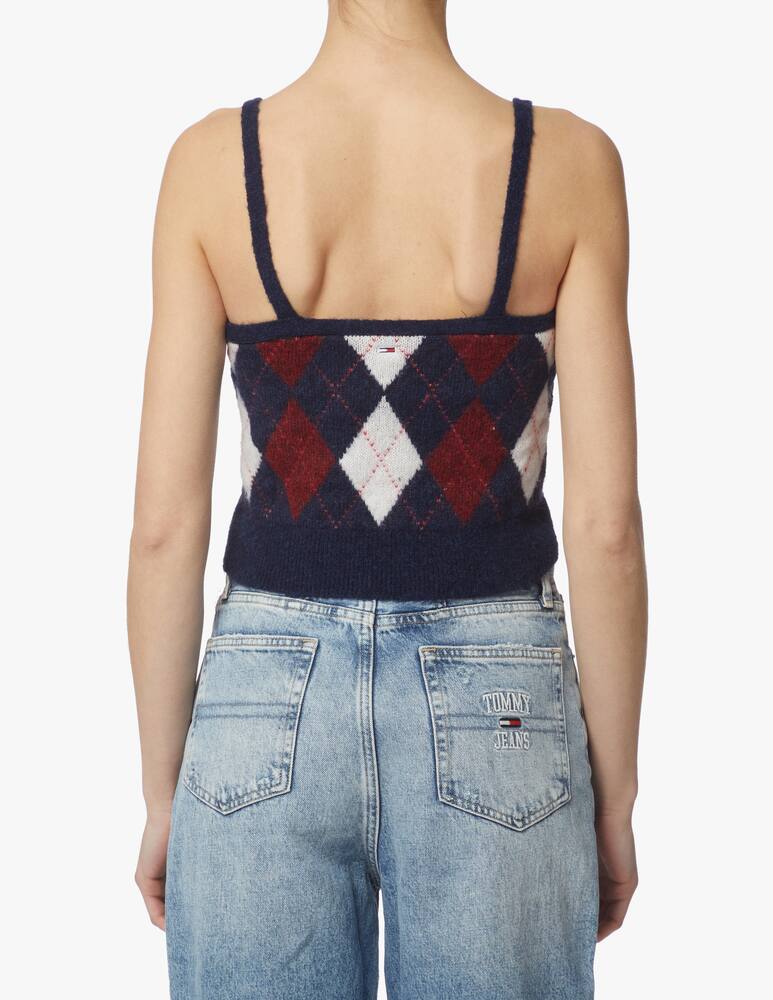 rinascente Tommy Jeans Crop top in maglia - blu