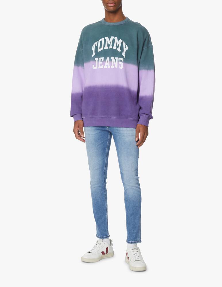 rinascente Tommy Jeans Felpa girocollo tie dye tricolor - multicolor