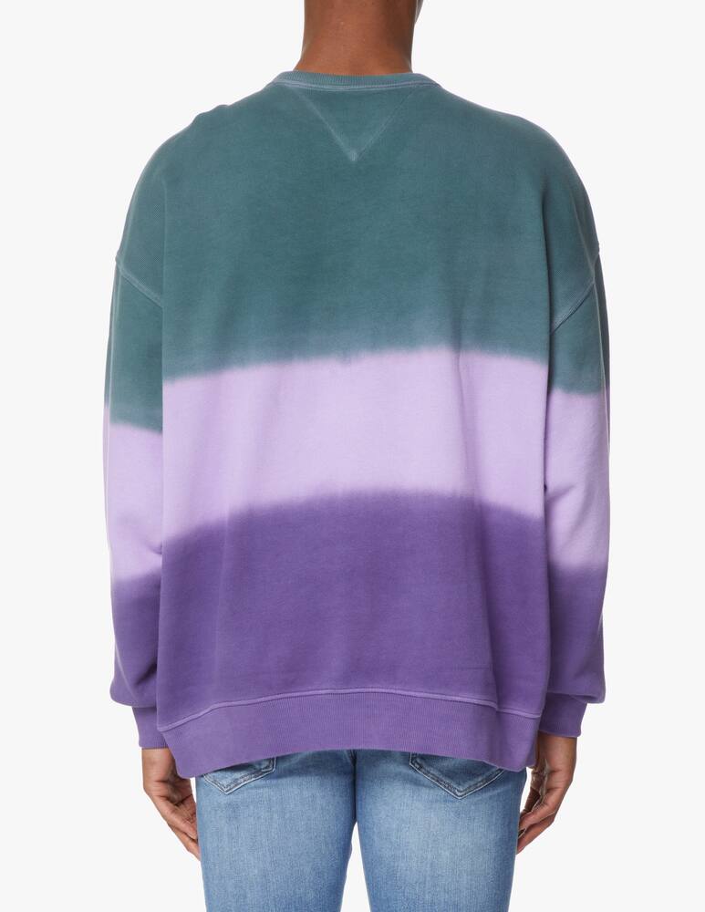 rinascente Tommy Jeans Felpa girocollo tie dye tricolor - multicolor