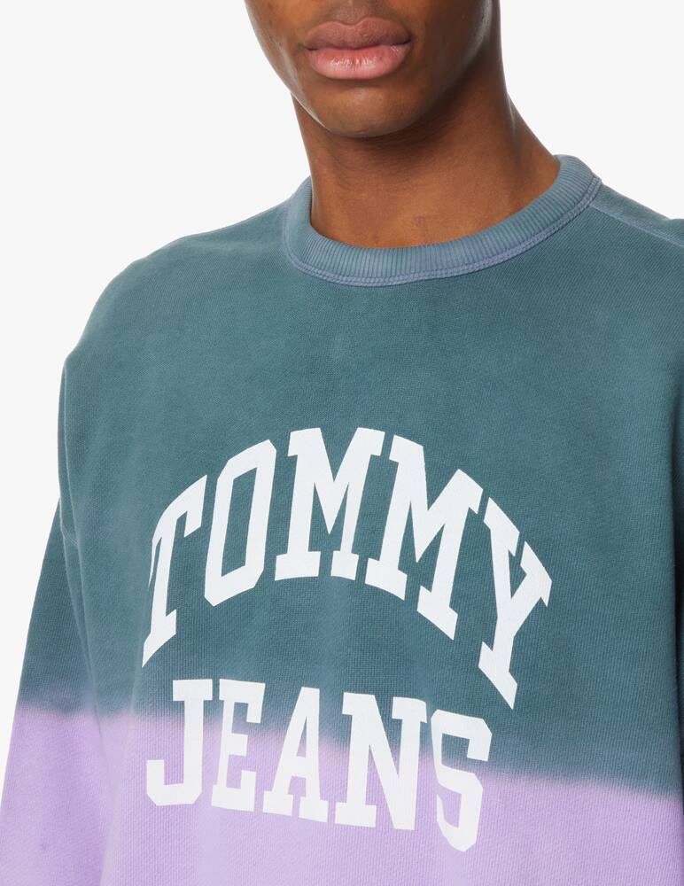 rinascente Tommy Jeans Felpa girocollo tie dye tricolor - multicolor