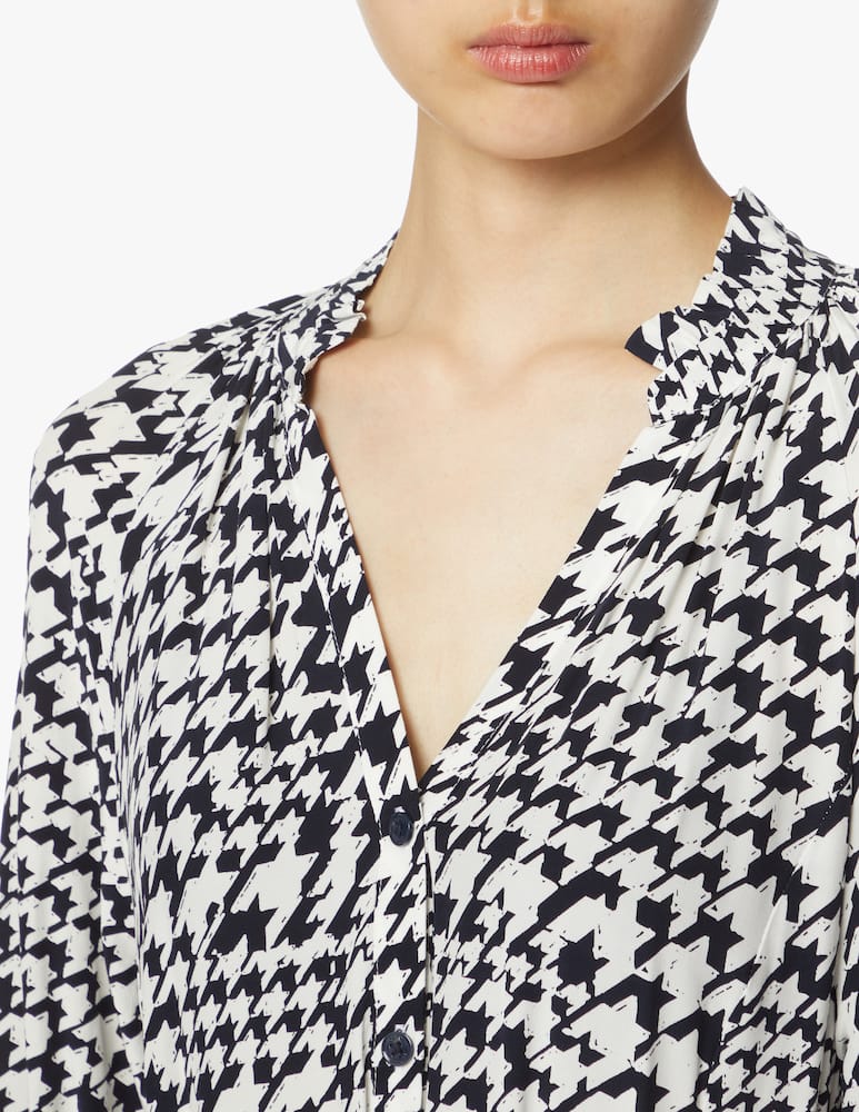 rinascente Tommy Hilfiger Vestito lungo a manica lunga stampa animalier - blu