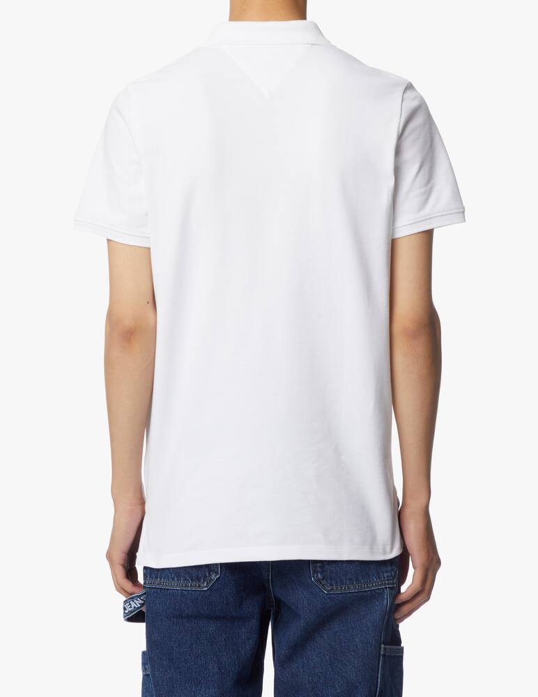rinascente Tommy Jeans Polo manica corta tu stretch tricolor - bianco