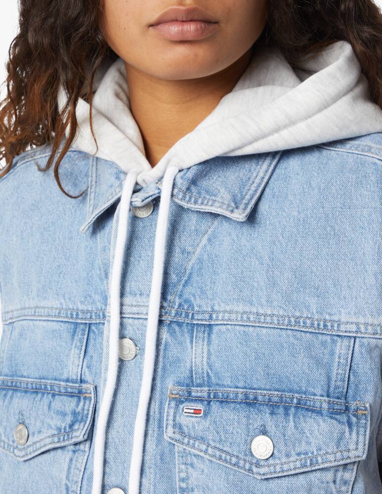 rinascente Tommy Jeans Gilet di jeans con cappuccio - blu