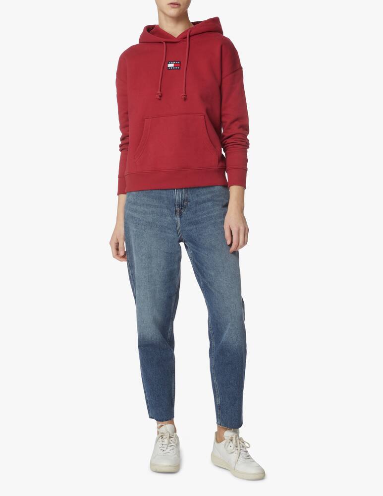 rinascente Tommy Jeans Felpa con cappuccio e logo - rosso
