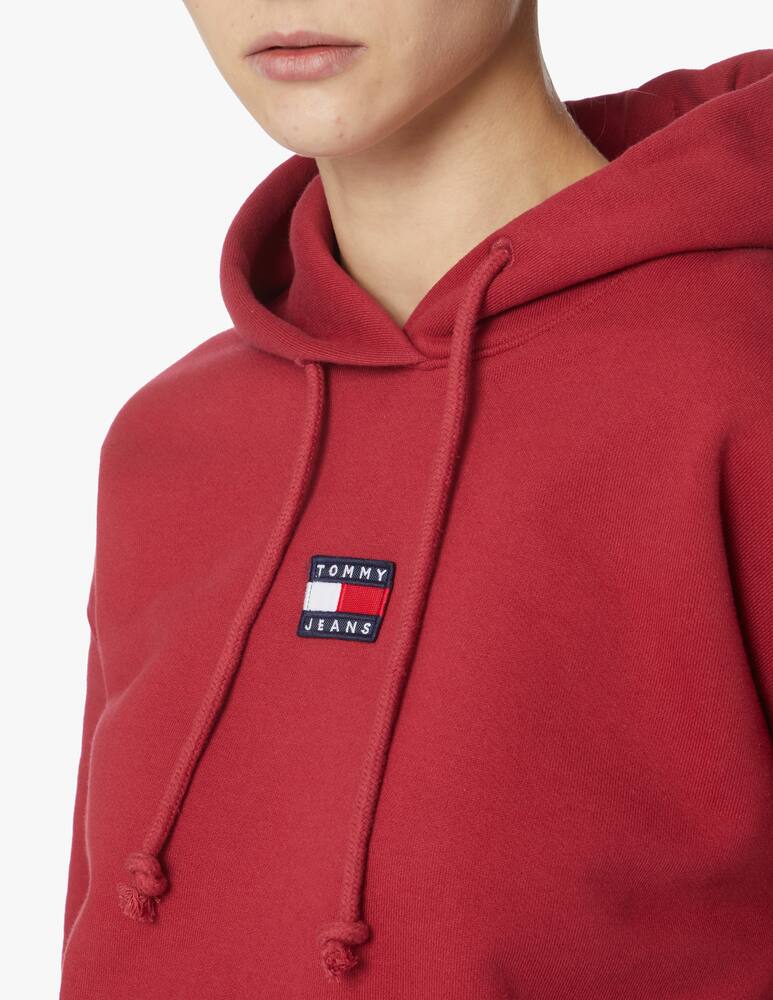 rinascente Tommy Jeans Felpa con cappuccio e logo - rosso