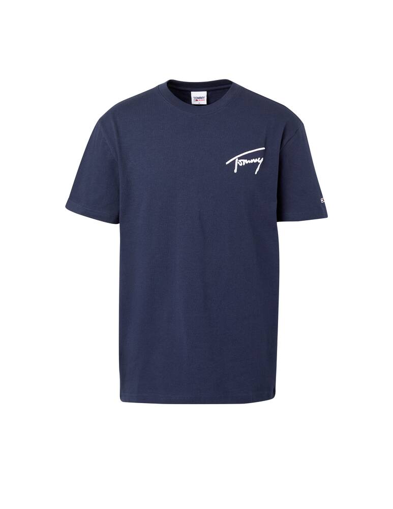 rinascente Tommy Jeans Maglietta signature logo - blu