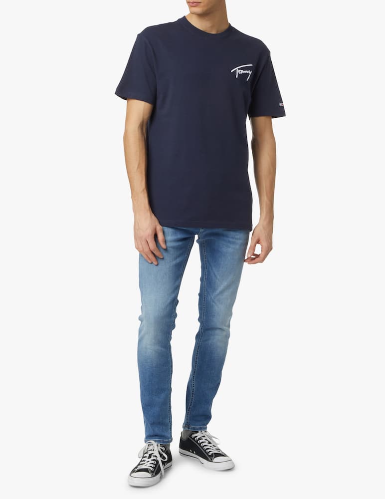 rinascente Tommy Jeans Maglietta signature logo - blu