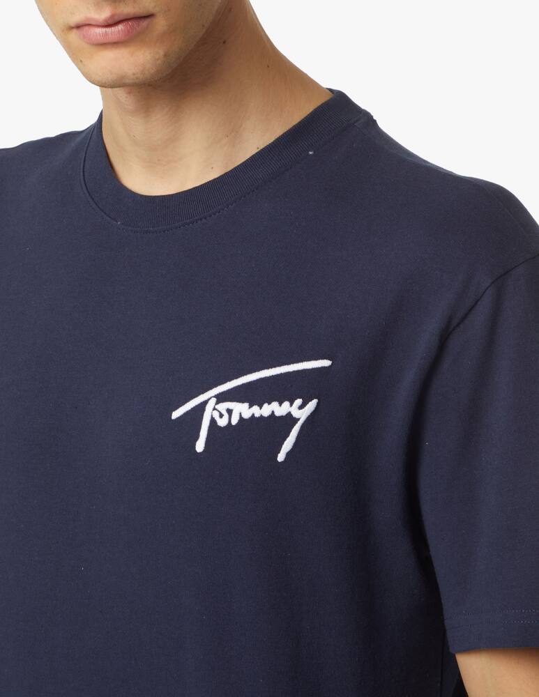 rinascente Tommy Jeans Maglietta signature logo - blu