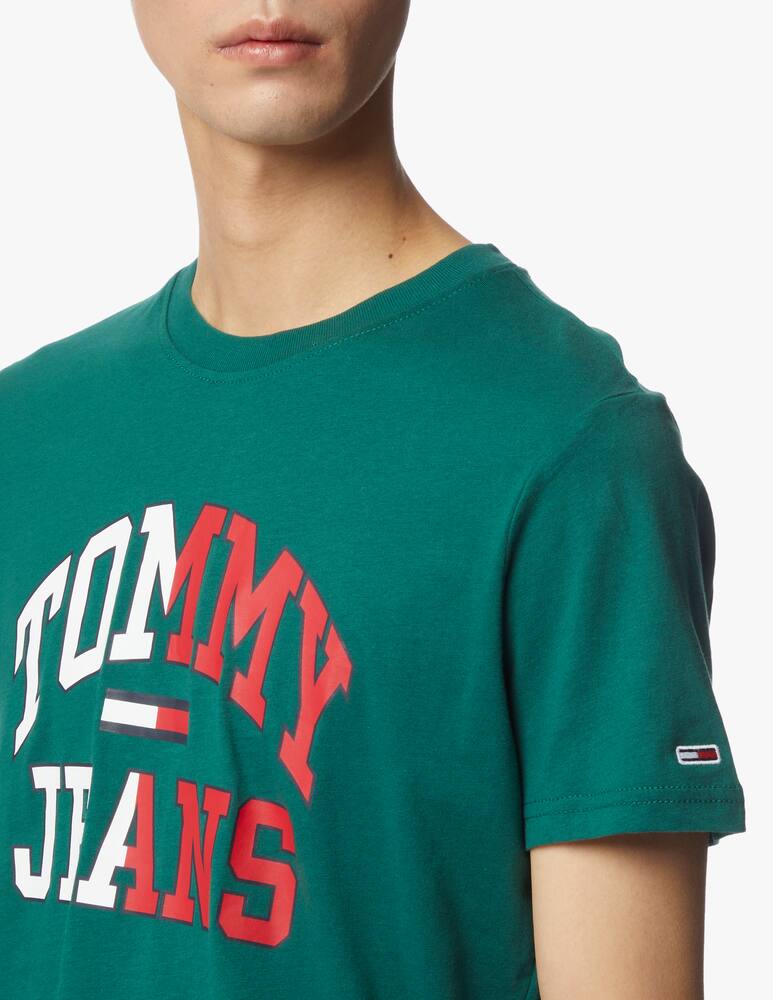 rinascente Tommy Jeans College logo t-shirt - green