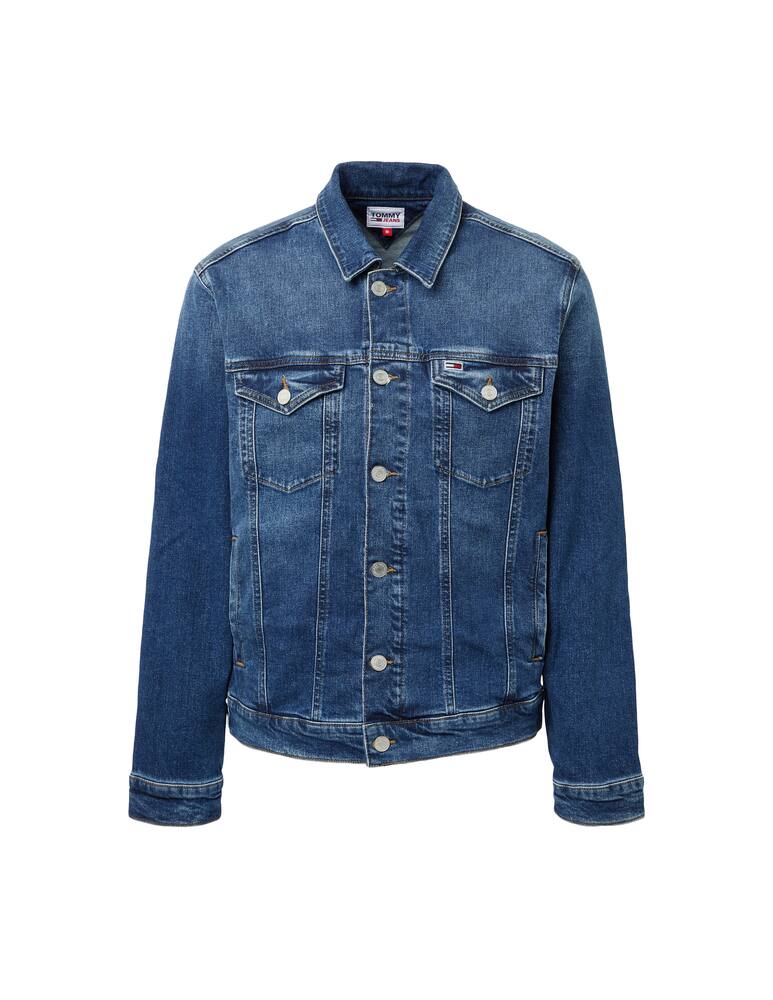 rinascente Tommy Jeans Medium washed denim jacket - blue