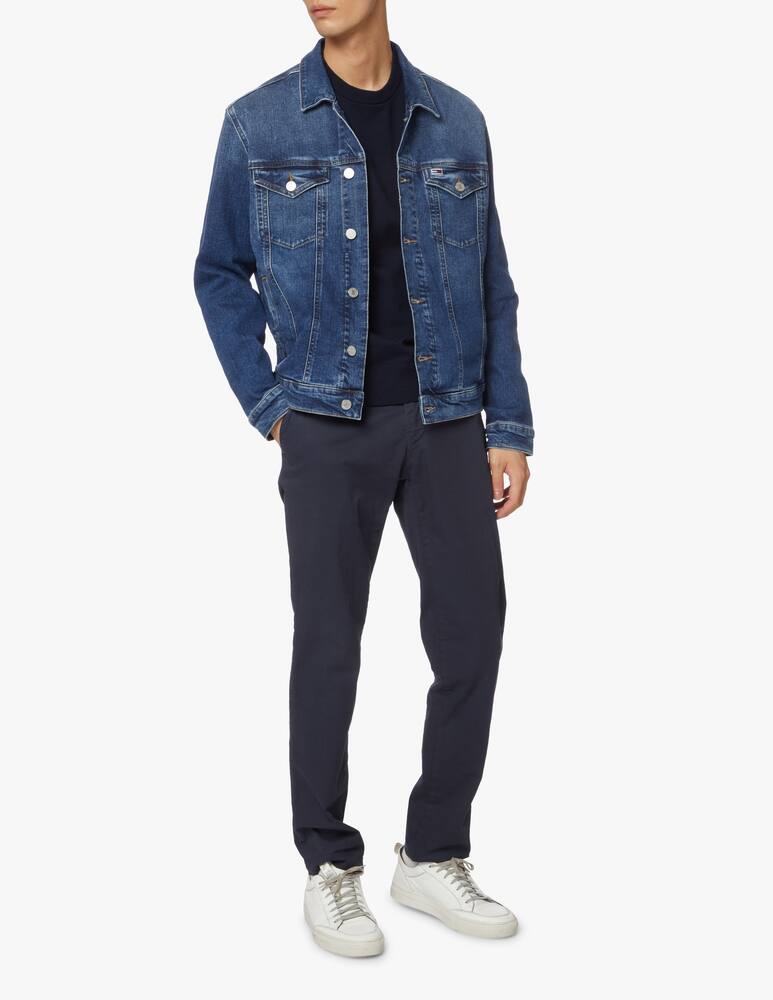 rinascente Tommy Jeans Medium washed denim jacket - blue