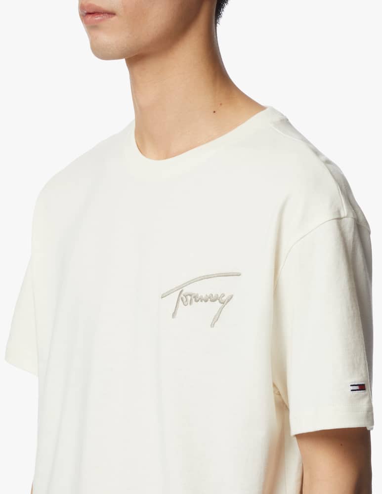 rinascente Tommy Jeans Logo signature t-shirt - white