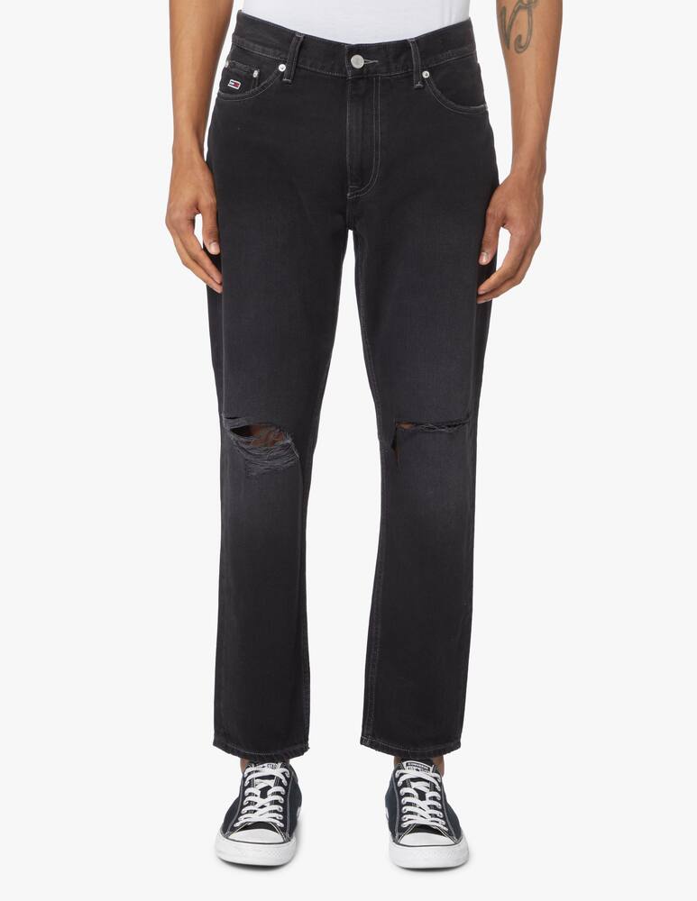 rinascente Tommy Jeans Knee destroyed regular dad jeans - black