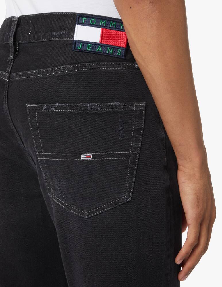 rinascente Tommy Jeans Knee destroyed regular dad jeans - black