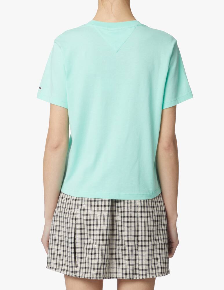 rinascente Tommy Jeans Cotton t-shirt with logo - green